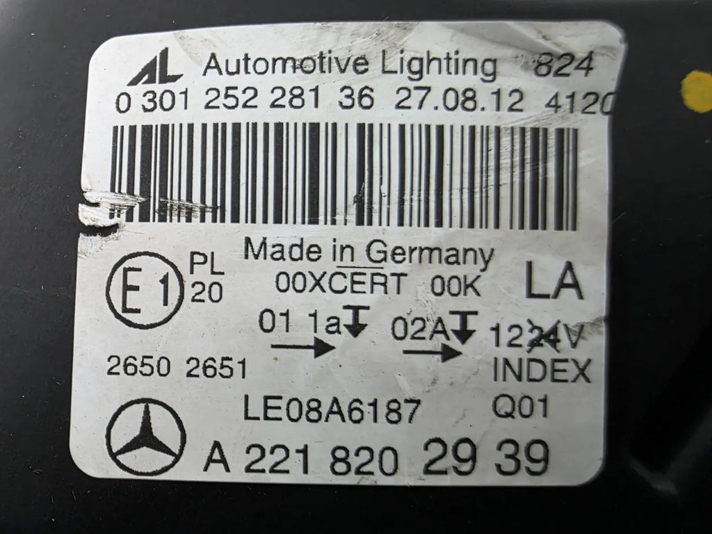 MERCEDES BENZ S-CLASS W221 BI-XENON Headlight PAIR OEM A2218200639 A2218202939