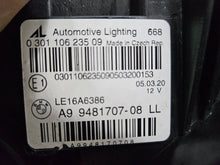 Load image into Gallery viewer, Genuine used BMW Laser headlight for 3 Series models G20 and G21. This left-side OEM headlamp, part number 9481707, features high-performance laser lighting technology for superior road visibility and driving precision. The image showcases the original left laser headlight in used condition, clearly showing the lens structure, housing, and connector ports — ideal for replacing a damaged headlamp on compatible BMW 3 Series vehicles.

