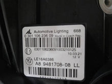 Load image into Gallery viewer, This image shows the right-side Laser headlight for BMW 3 Series G20 and G21 models, featuring OEM genuine quality with part number 9481708. This used original headlamp offers advanced BMW Laserlight technology for superior road illumination, precise fitment, and a sleek, high-performance design tailored to the modern styling of the 3 Series.