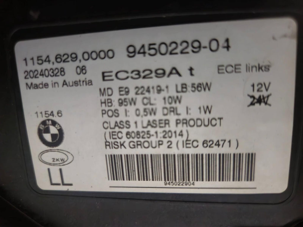 🐻 BMW 7 Series G11 LCI, G12 LCI Laser Headlight LEFT USED OEM GENUINE 9450229